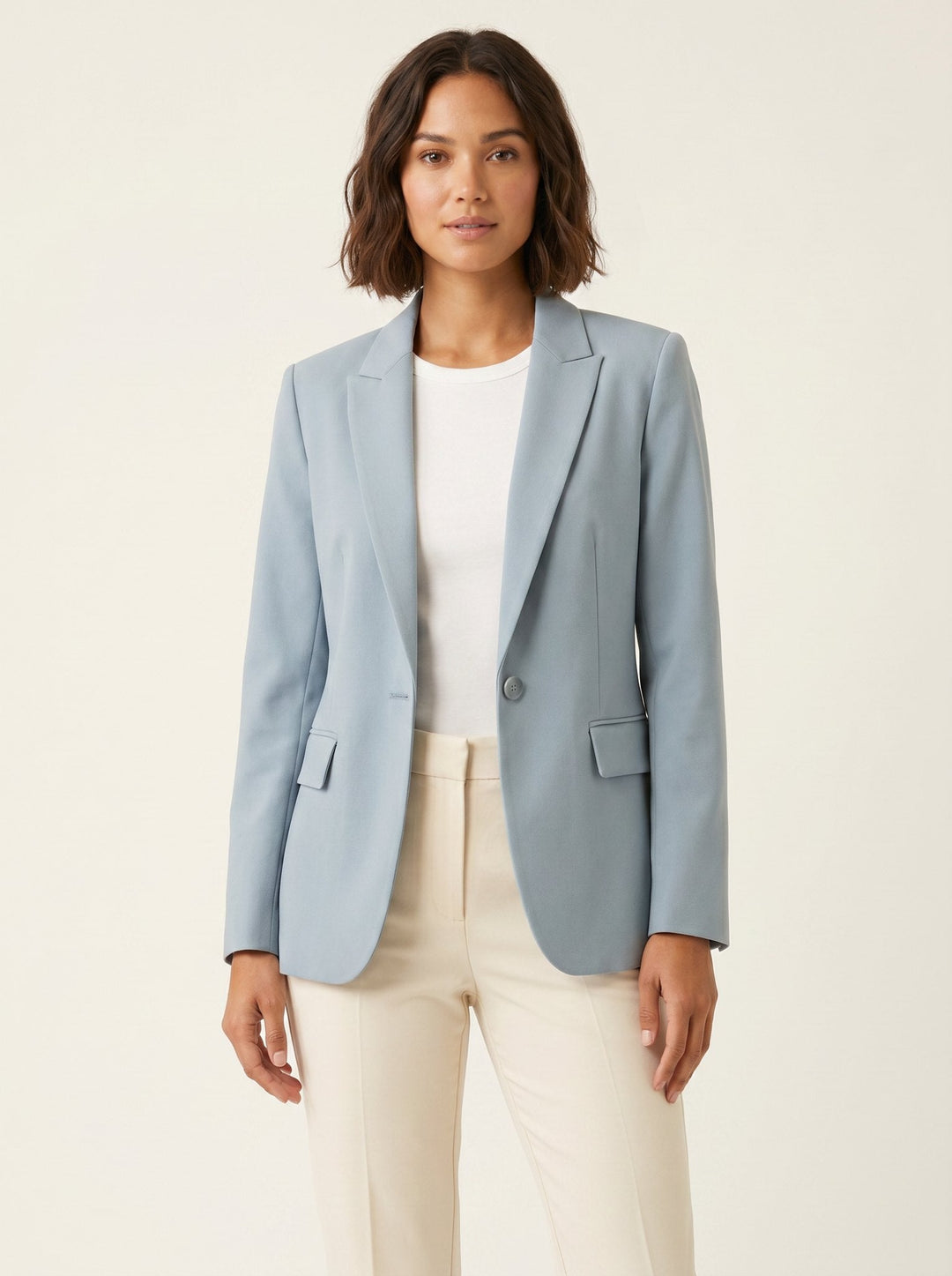 Wina light blue structured blazer