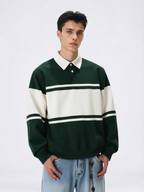 Herb | Loose-fit Stripes Polo Shirts