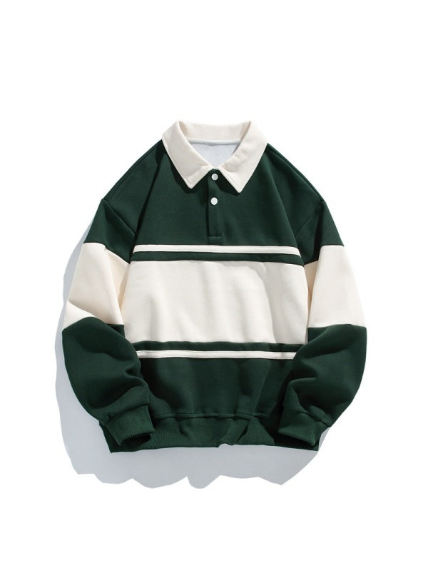 Herb | Loose-fit Stripes Polo Shirts