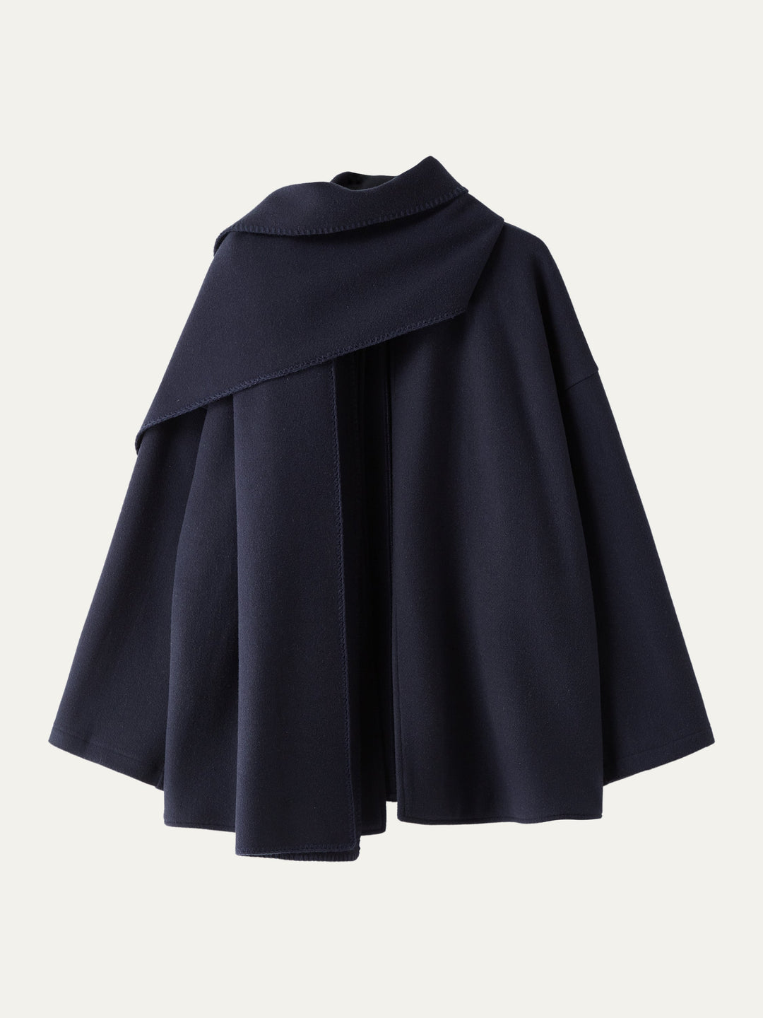 Women's Oversized Scarf Coat, Draped Collar, Relaxed Layering Fit
