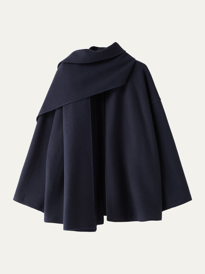 Women's Oversized Scarf Coat, Draped Collar, Relaxed Layering Fit