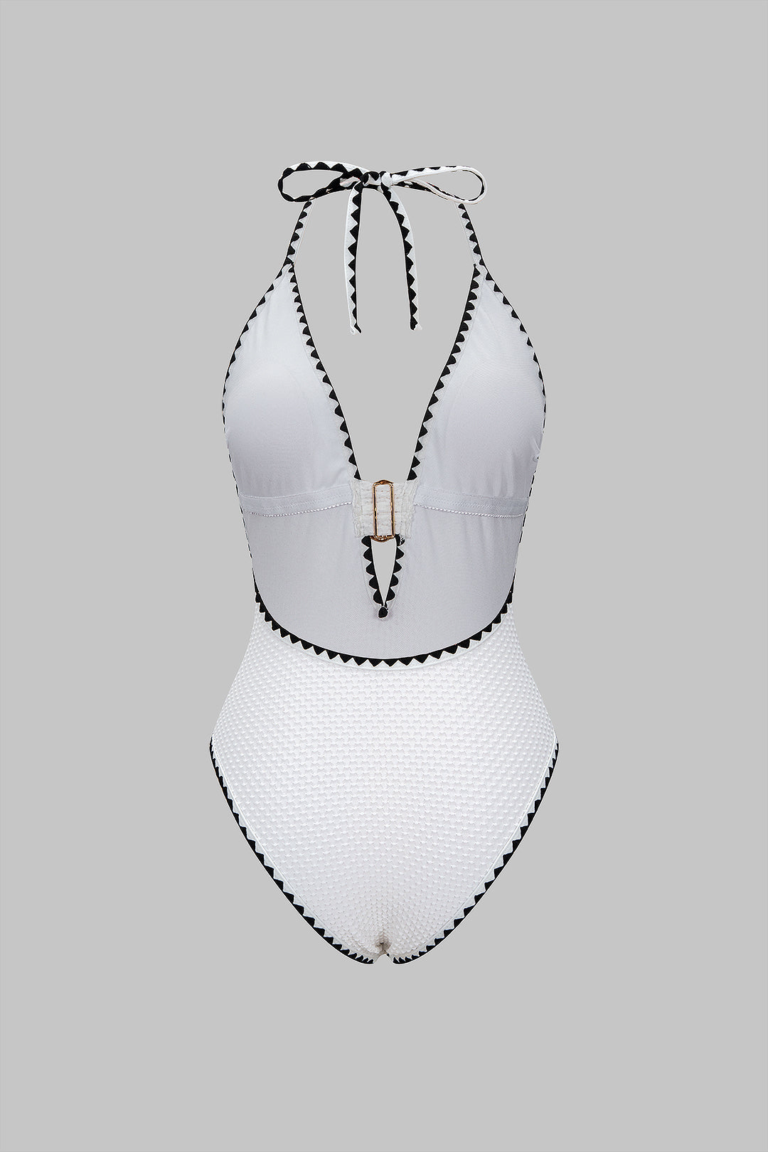 Heather | Neck Tie-Back One-Piece Swimsuit