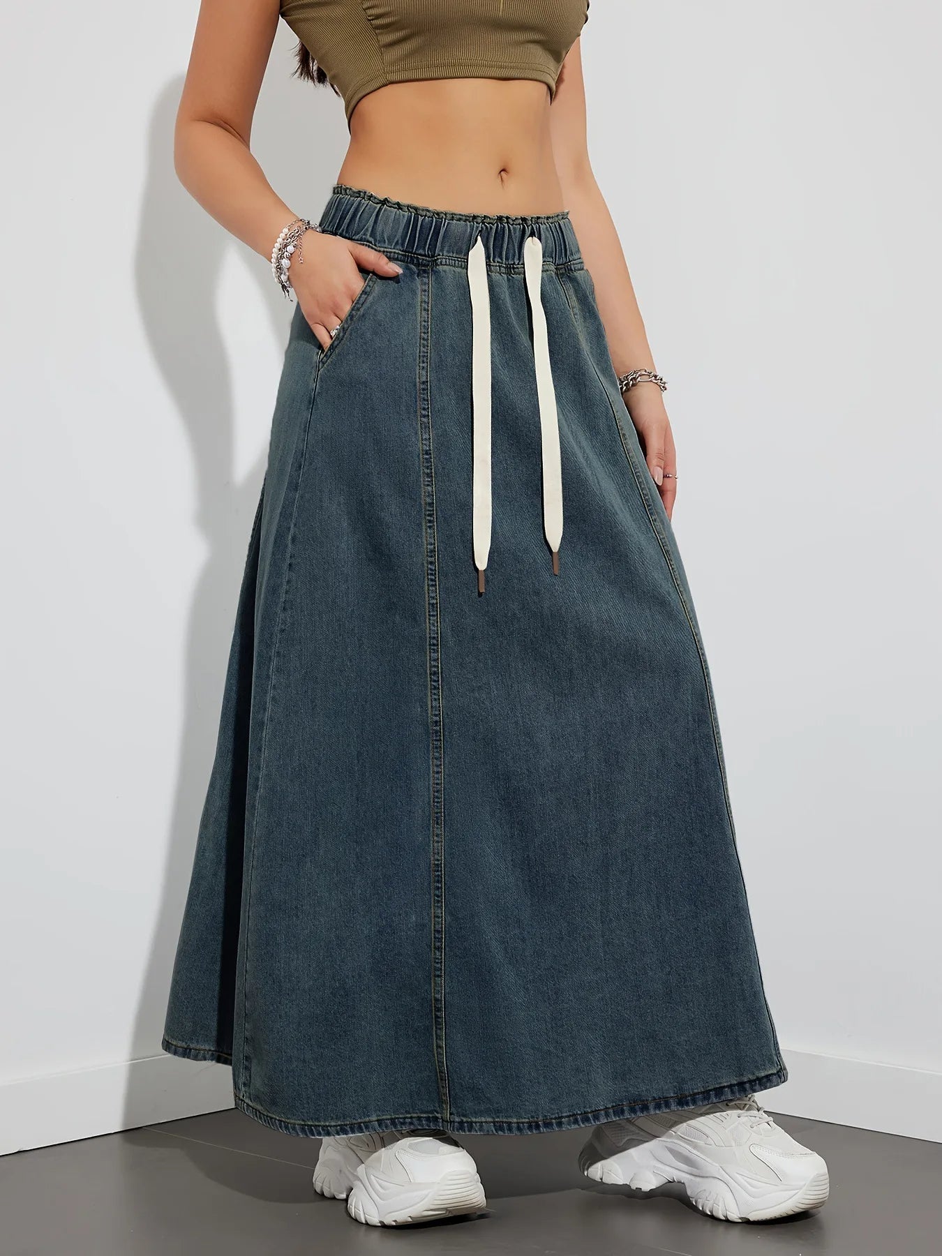 Arielle A-Line Denim Skirt