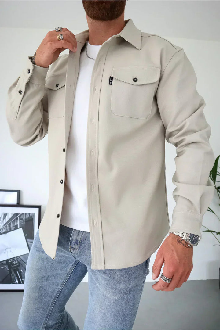 Dapper men's dress shirt made from breathable cotton featuring an elegant design, perfect for formal occasions and business settings. - 16