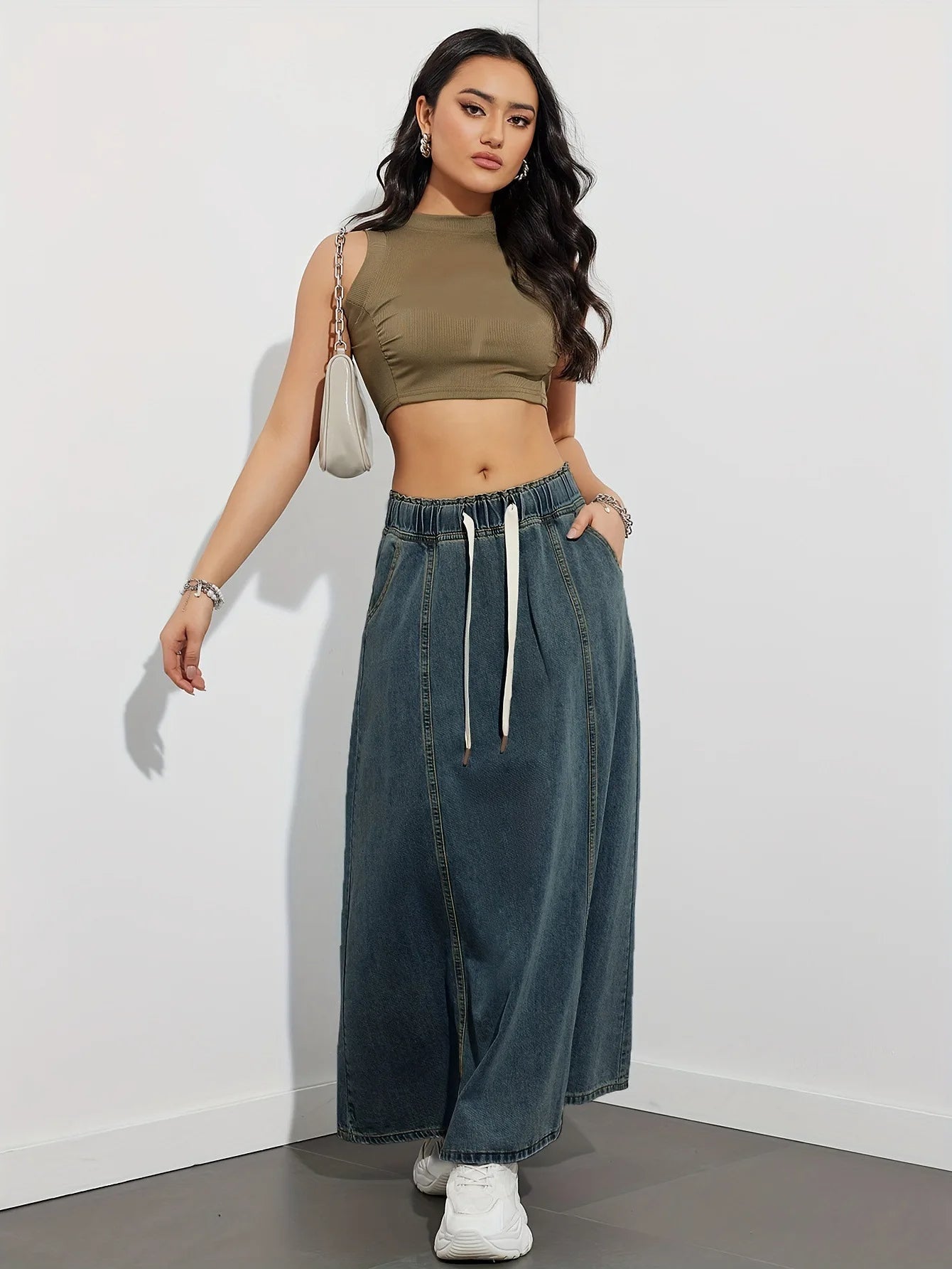 Arielle A-Line Denim Skirt