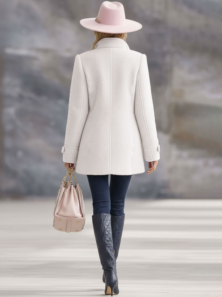 Polly | Casual Vintage Fleece Zip-Up Jacket Coat