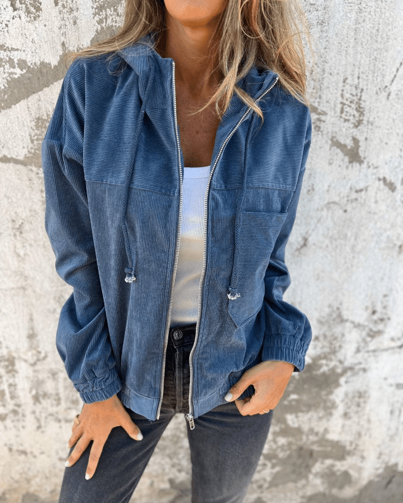Lightweight Ivy Corduroy Jacket featuring a relaxed fit, perfect for casual outings and layering in style. - 2