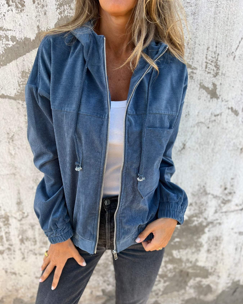 Lightweight Ivy Corduroy Jacket featuring a relaxed fit, perfect for casual outings and layering in style. - 2