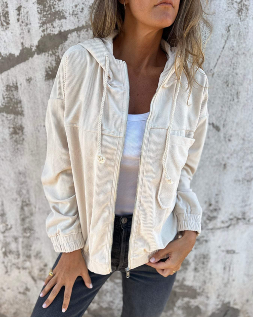 Lightweight Ivy Corduroy Jacket featuring a relaxed fit, perfect for casual outings and layering in style. - 1