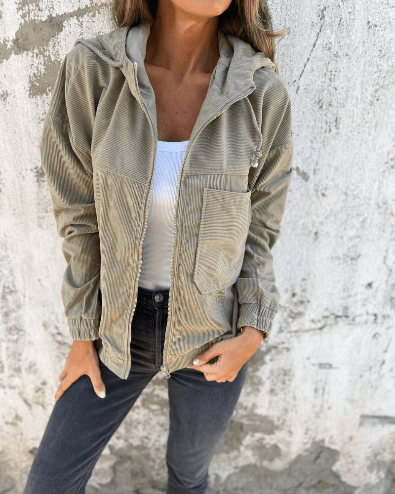 Lightweight Ivy Corduroy Jacket featuring a relaxed fit, perfect for casual outings and layering in style. - 3