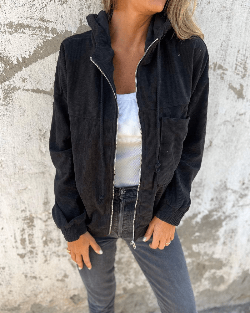 Lightweight Ivy Corduroy Jacket featuring a relaxed fit, perfect for casual outings and layering in style. - 5