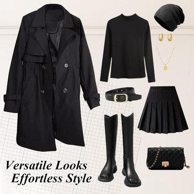 Trench coat | Fall Specials Comfortable Waisted Lapel Trench Coat