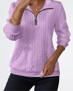 Celeste | Soft Knit Zip Sweater