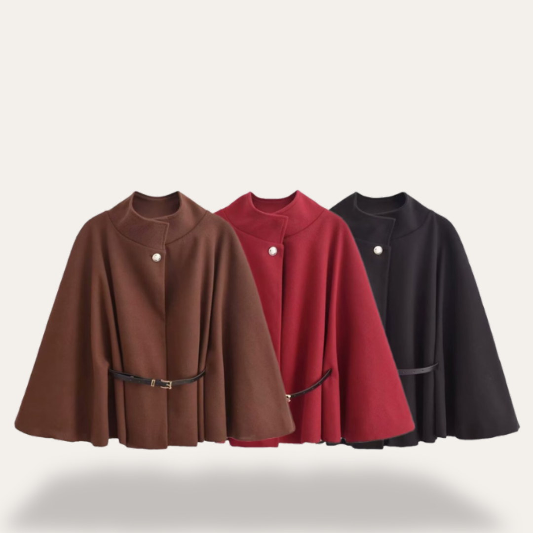 Tania | Stylish Wool Cape Coat for Women
