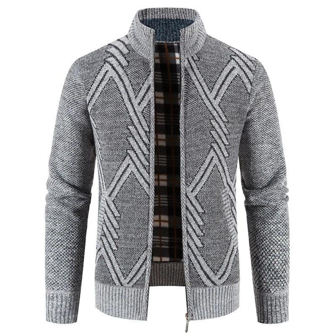 Peter | Men's Textured Zip Sweater | Knit