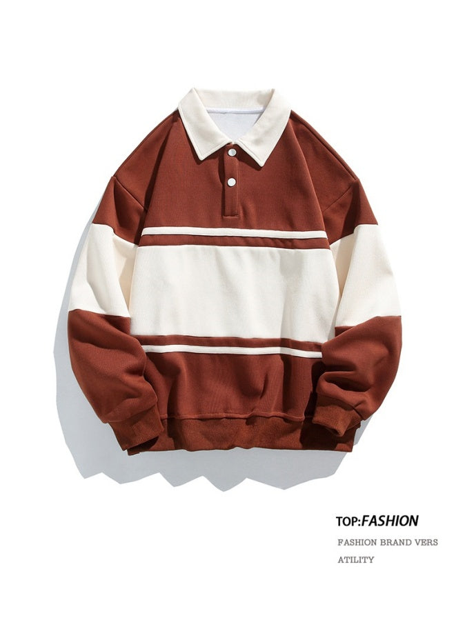 Herb | Loose-fit Stripes Polo Shirts