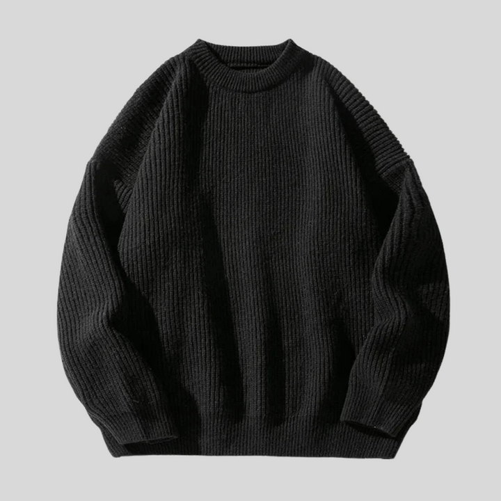 Rugged men's pullover featuring a soft knit fabric and classic ribbed design, perfect for outdoor adventures and casual wear. - 5
