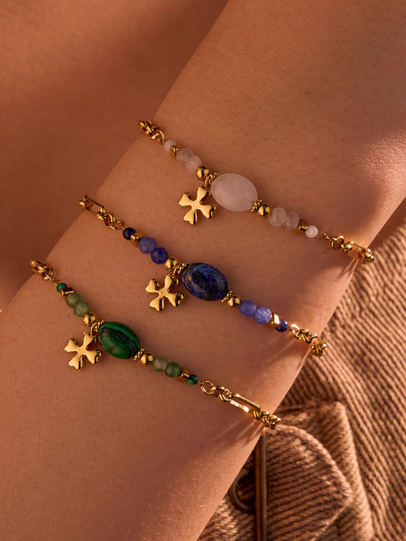 Natural Stone Beaded Bracelet