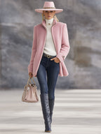 Polly | Casual Vintage Fleece Zip-Up Jacket Coat