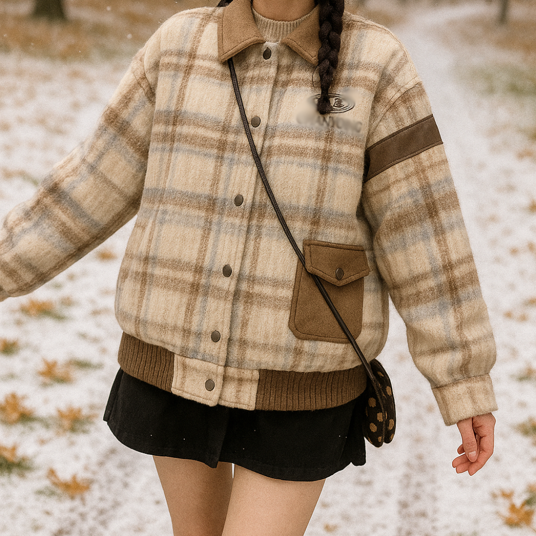 Dawson | Checkered Blazer in Beige