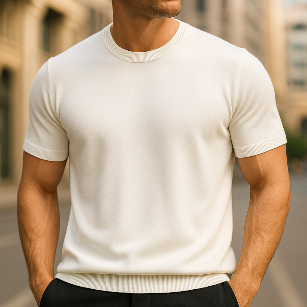 Pankov Men's Elegant Short Sleeve Shirt made from breathable fabric, perfect for stylish summer wear. - 1