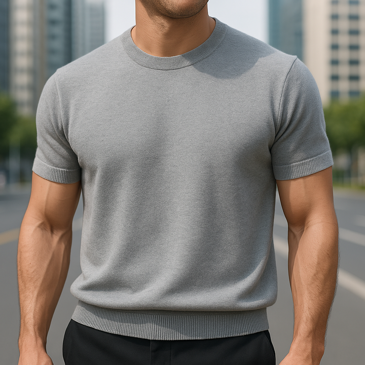 Pankov Men's Elegant Short Sleeve Shirt made from breathable fabric, perfect for stylish summer wear. - 3