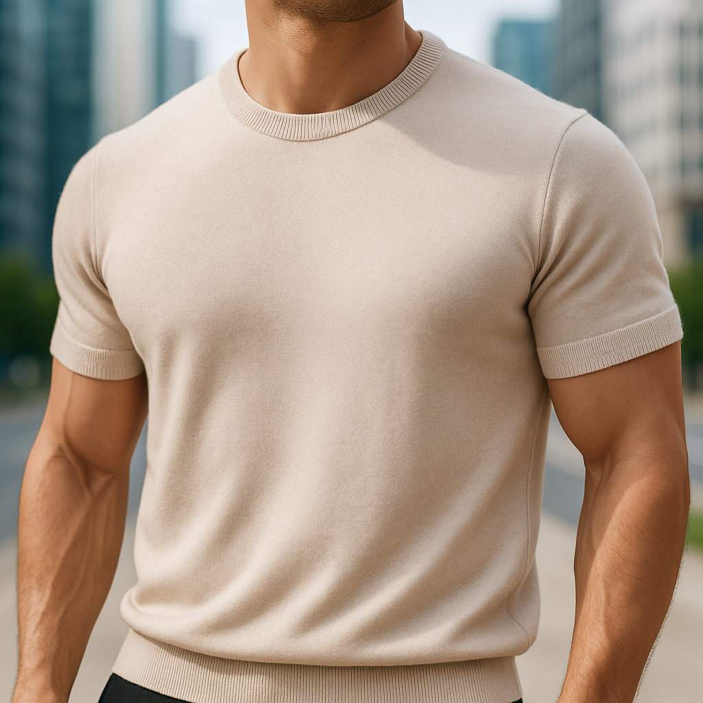 Pankov Men's Elegant Short Sleeve Shirt made from breathable fabric, perfect for stylish summer wear. - 2