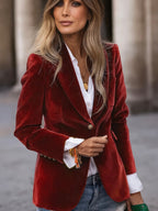 Red Royale Velvet Blazer