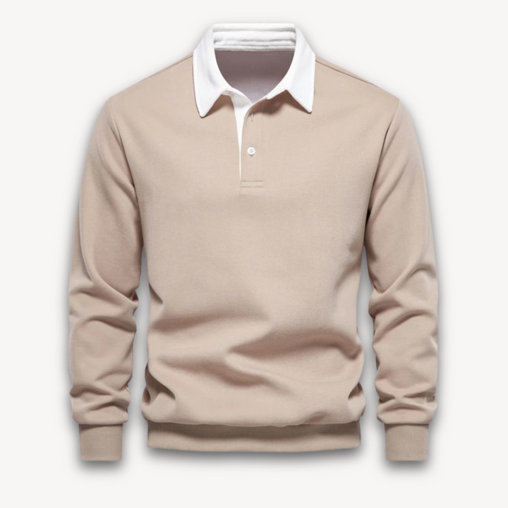 Maverick Long-Sleeve Polo Sweater made from soft, breathable fabric in a stylish design, perfect for casual and semi-formal occasions. - 9
