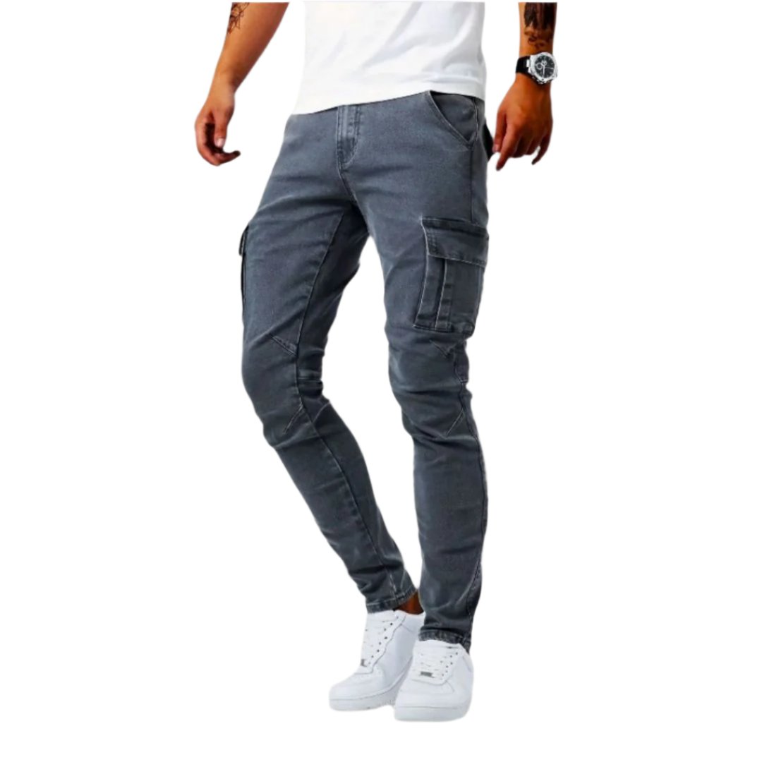 Men’s Cargo Jogger Pants | Slim Fit Stretch | Streetwear Utility Style