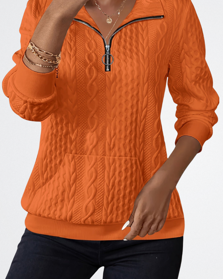 Celeste | Soft Knit Zip Sweater