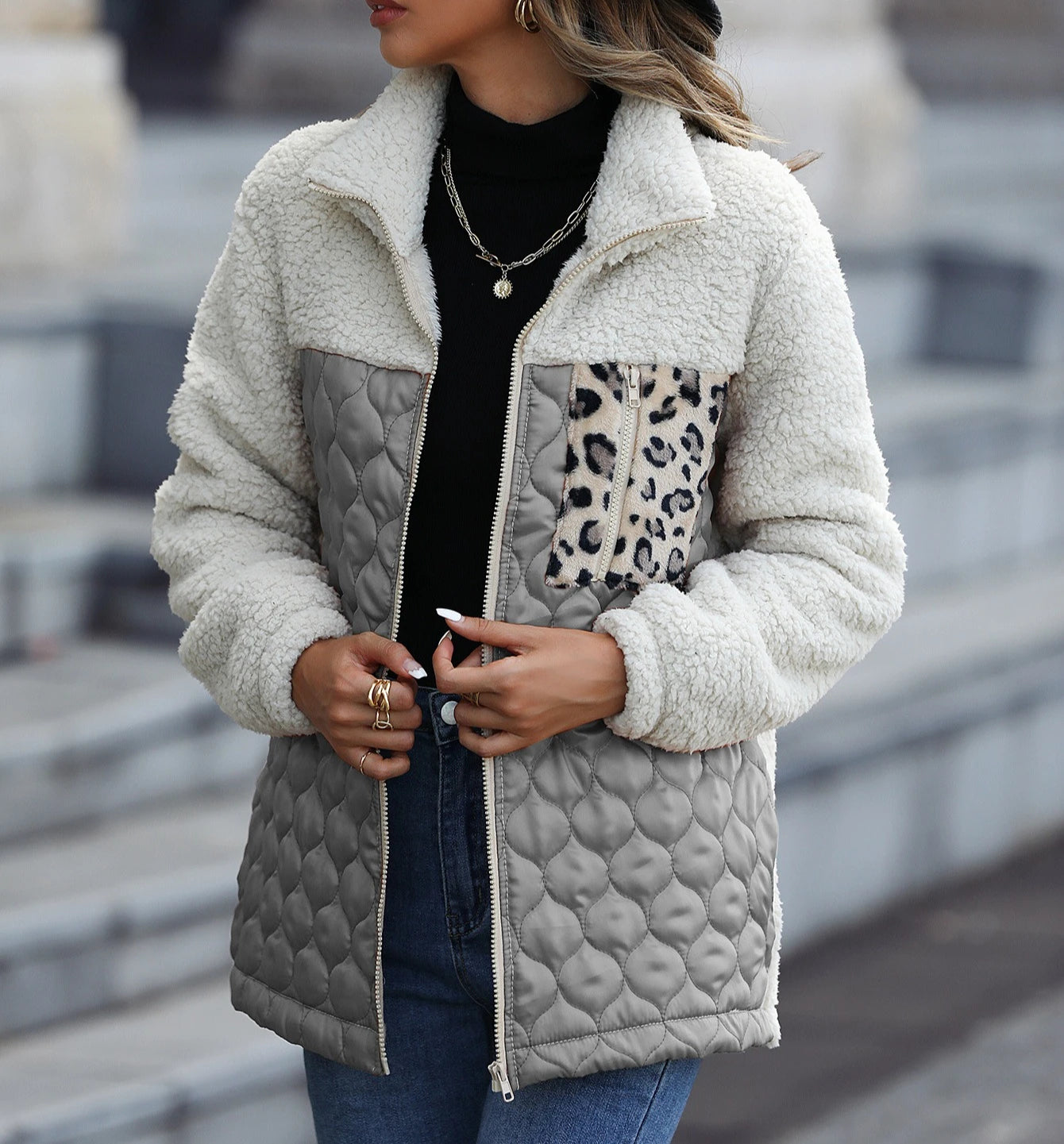 Feroce | Quilted Sherpa Jacket