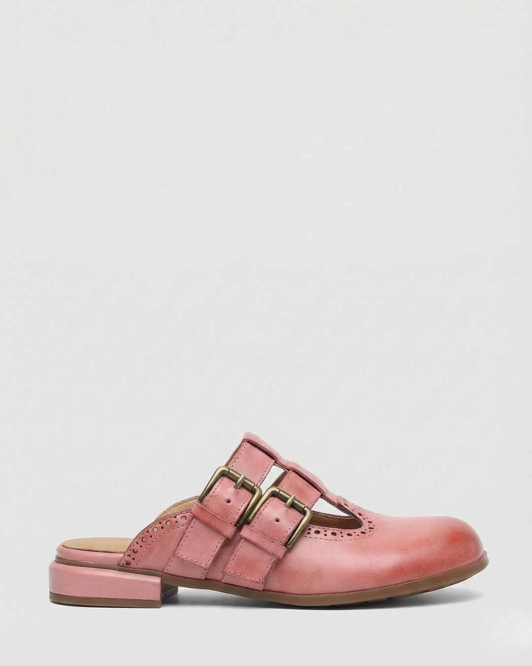 Theodora Mule Heels featuring soft leather material and a comfortable block heel, perfect for stylish and easy wear. - 1