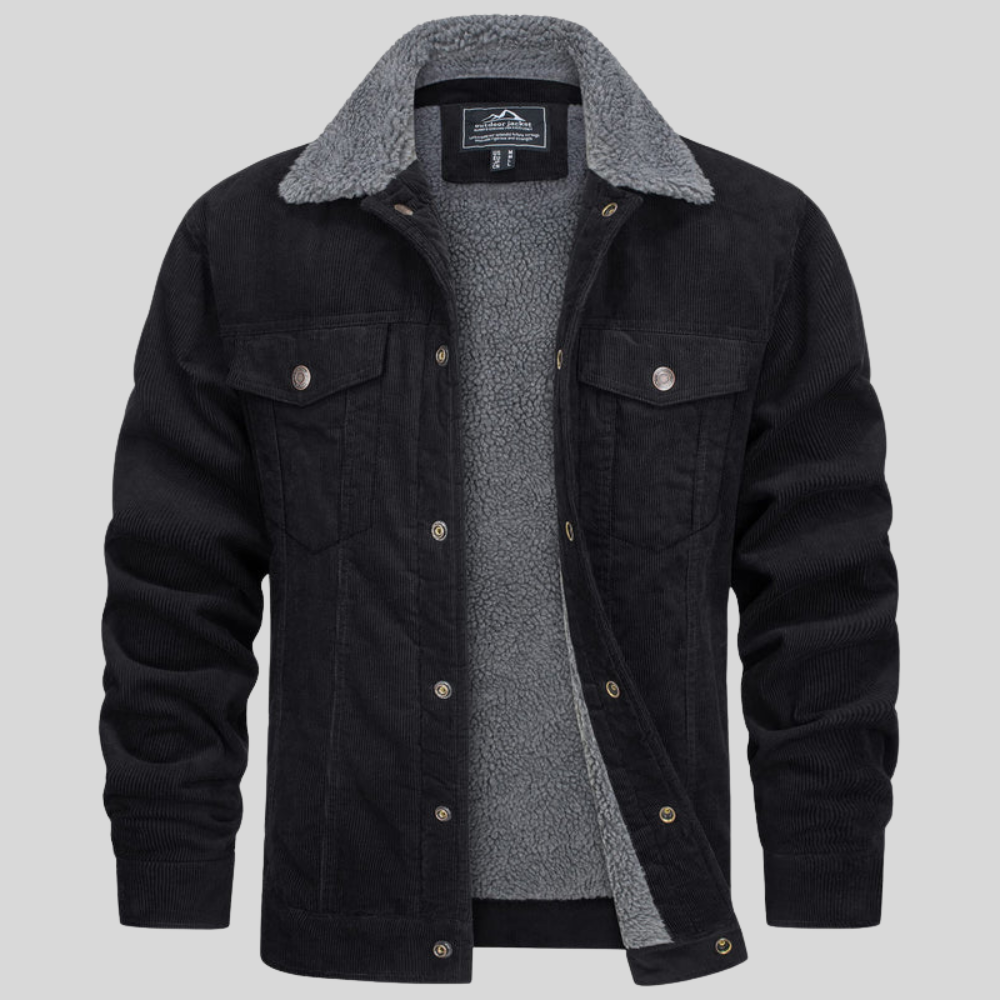 Men's Cozy Denim Jacket | Cold Weather