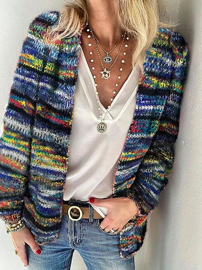 Striped multicolored vest for women – Color, comfort, style