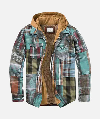 Alain | Plaid patchwork jacket