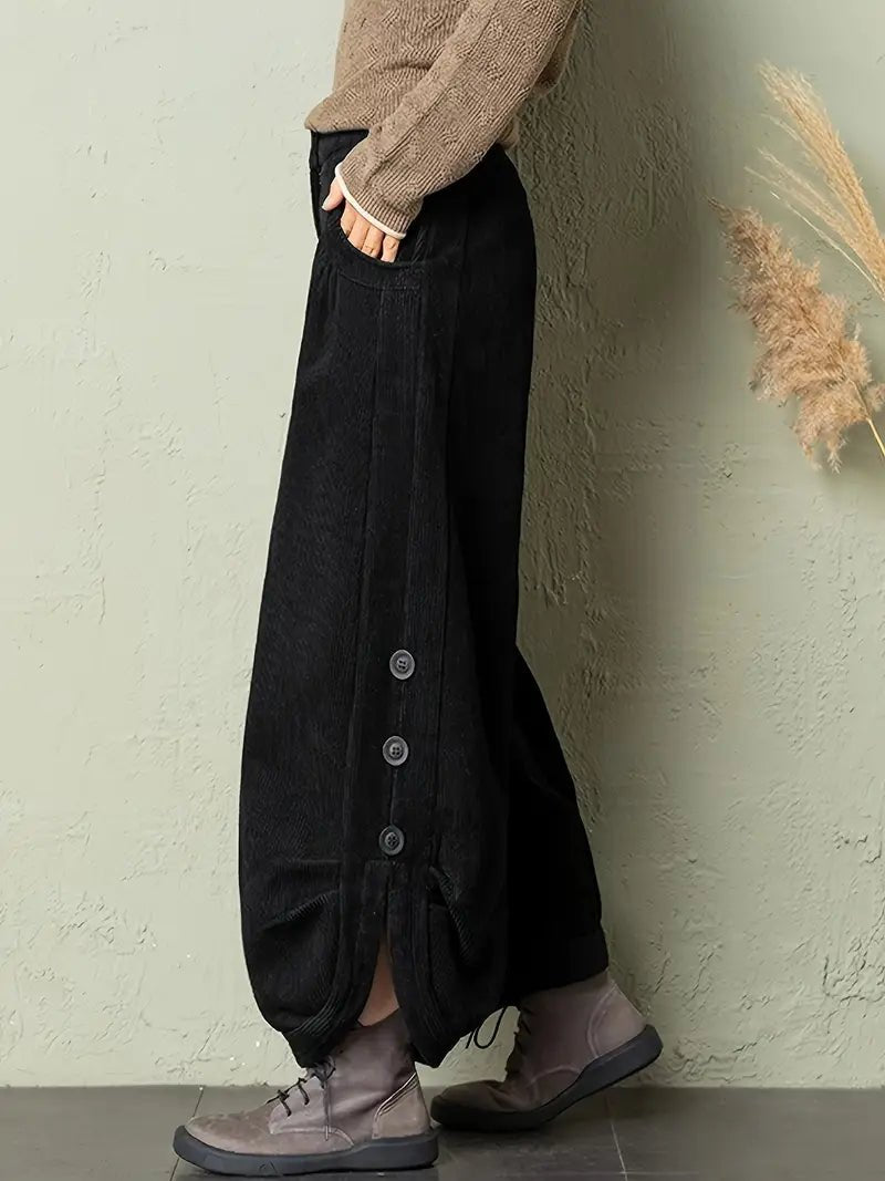 Sierra | Pleated Corduroy Pant