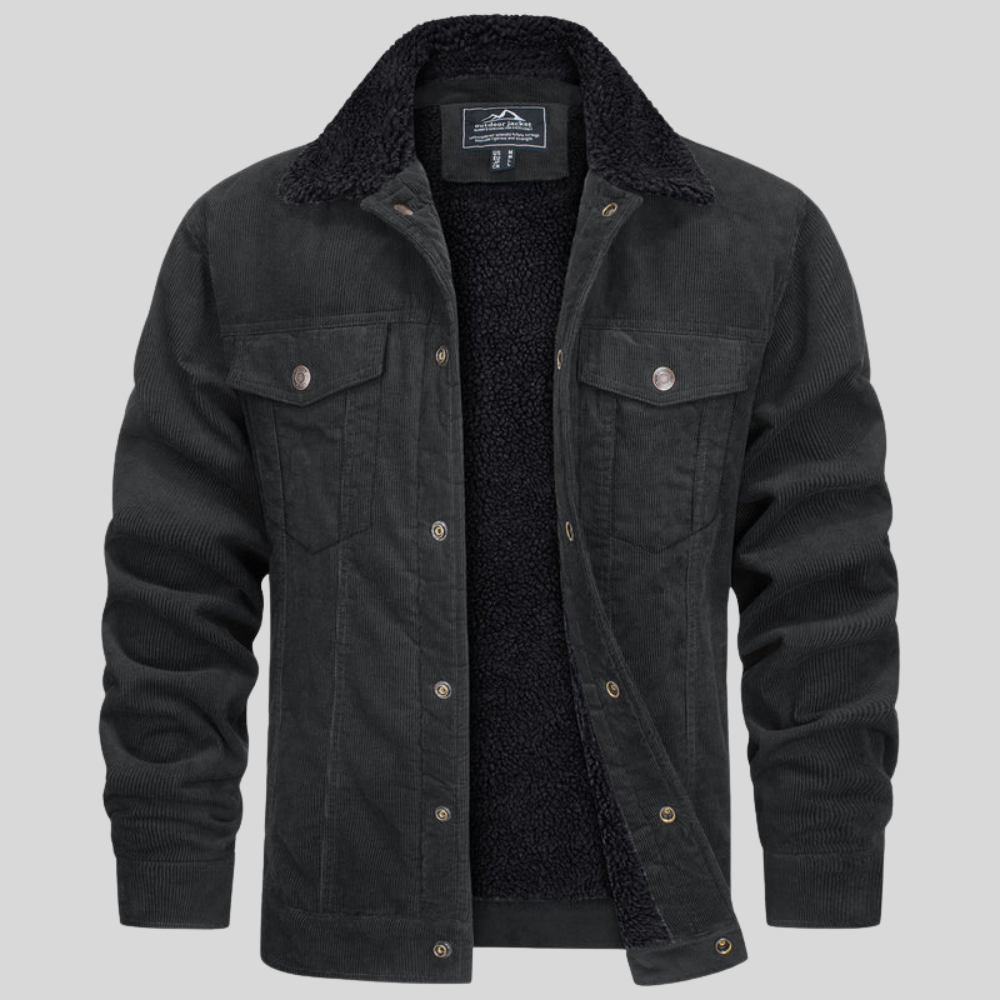 Men's Cozy Denim Jacket | Cold Weather