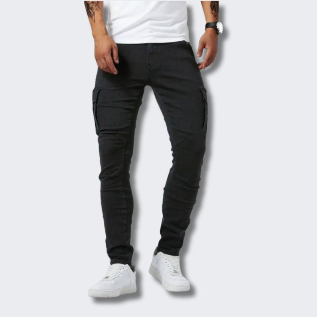 Men’s Cargo Jogger Pants | Slim Fit Stretch | Streetwear Utility Style