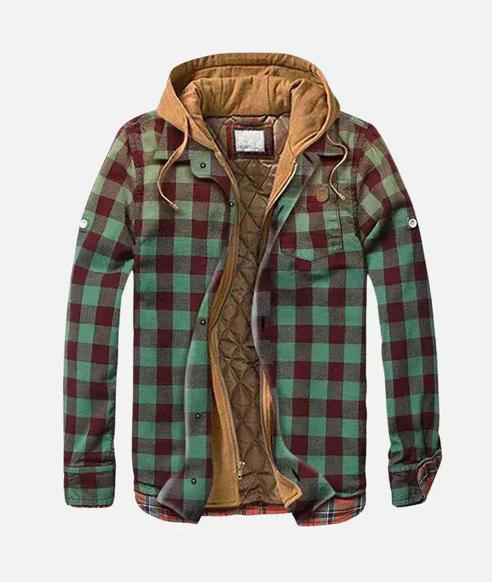 Alain | Plaid patchwork jacket