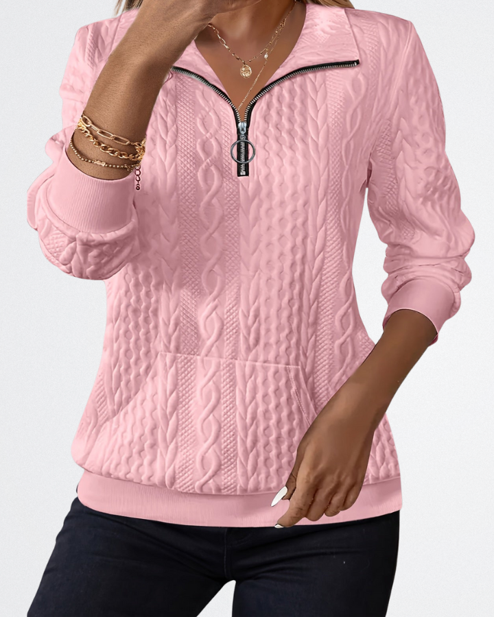 Celeste | Soft Knit Zip Sweater