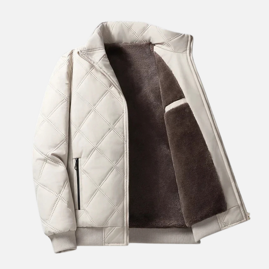 Tom | Chic Diamond Quilted Jacket with Stylish High Collar