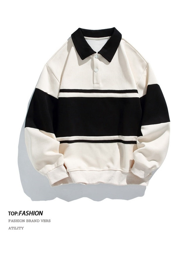 Herb | Loose-fit Stripes Polo Shirts