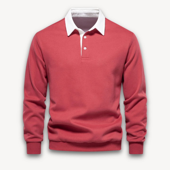 Maverick Long-Sleeve Polo Sweater made from soft, breathable fabric in a stylish design, perfect for casual and semi-formal occasions. - 6