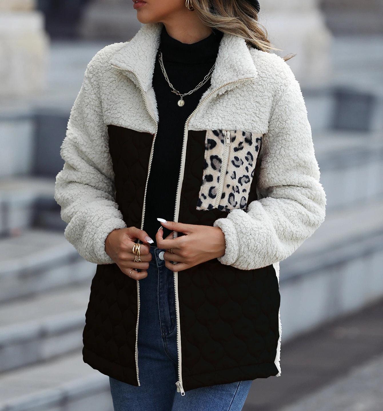 Feroce | Quilted Sherpa Jacket