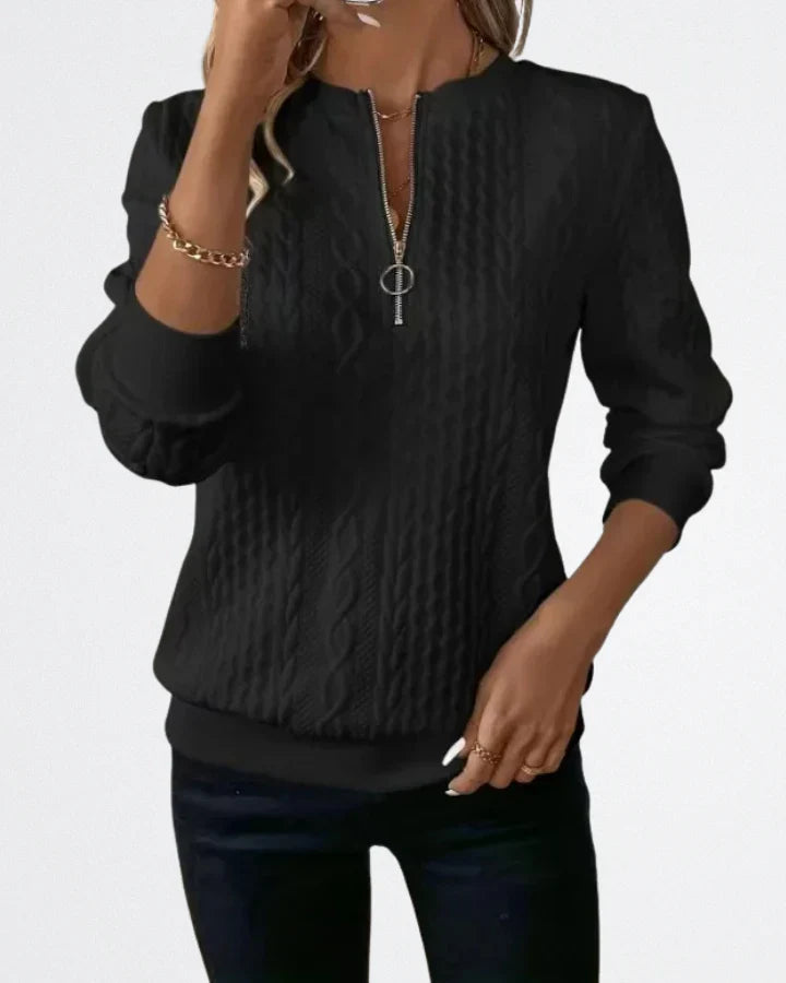 Celeste | Soft Knit Zip Sweater