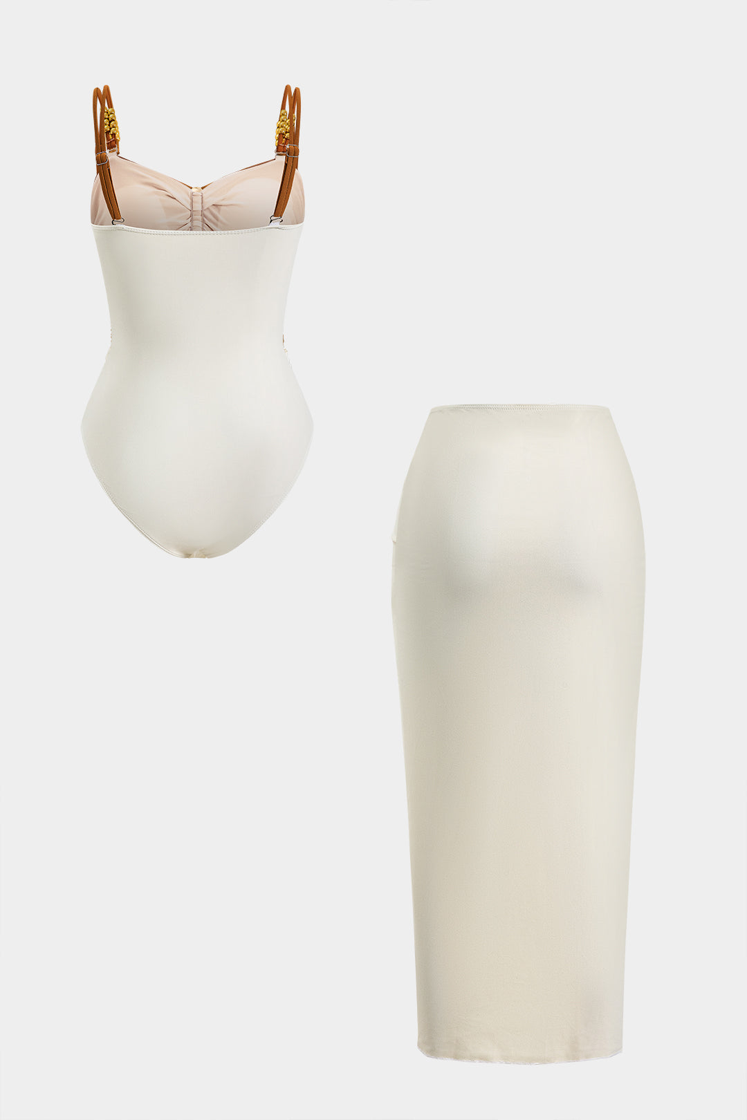 Tam | Ruched Slit Cover Up Set