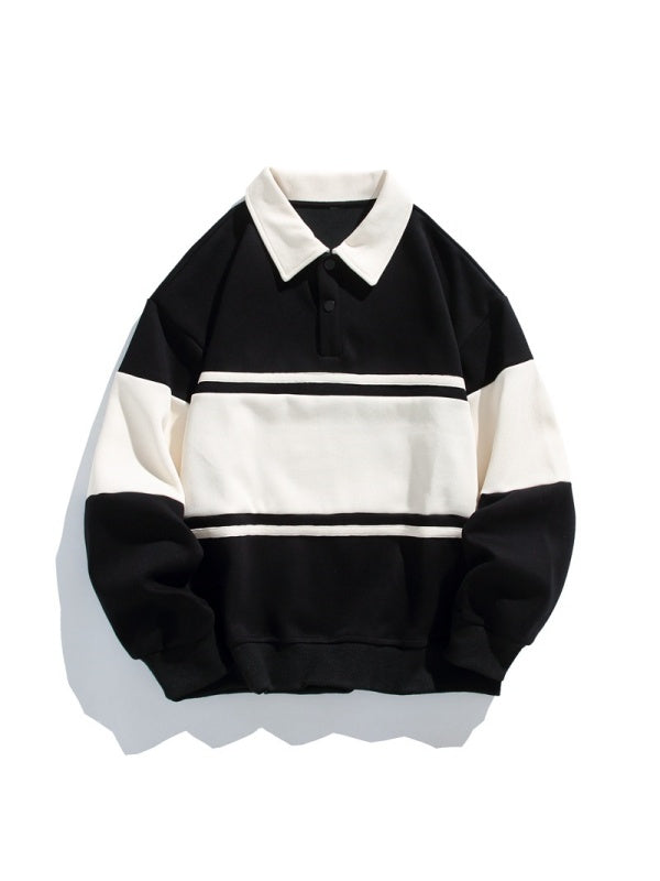 Herb | Loose-fit Stripes Polo Shirts