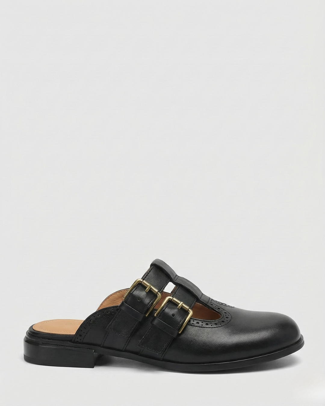 Theodora Mule Heels featuring soft leather material and a comfortable block heel, perfect for stylish and easy wear. - 2
