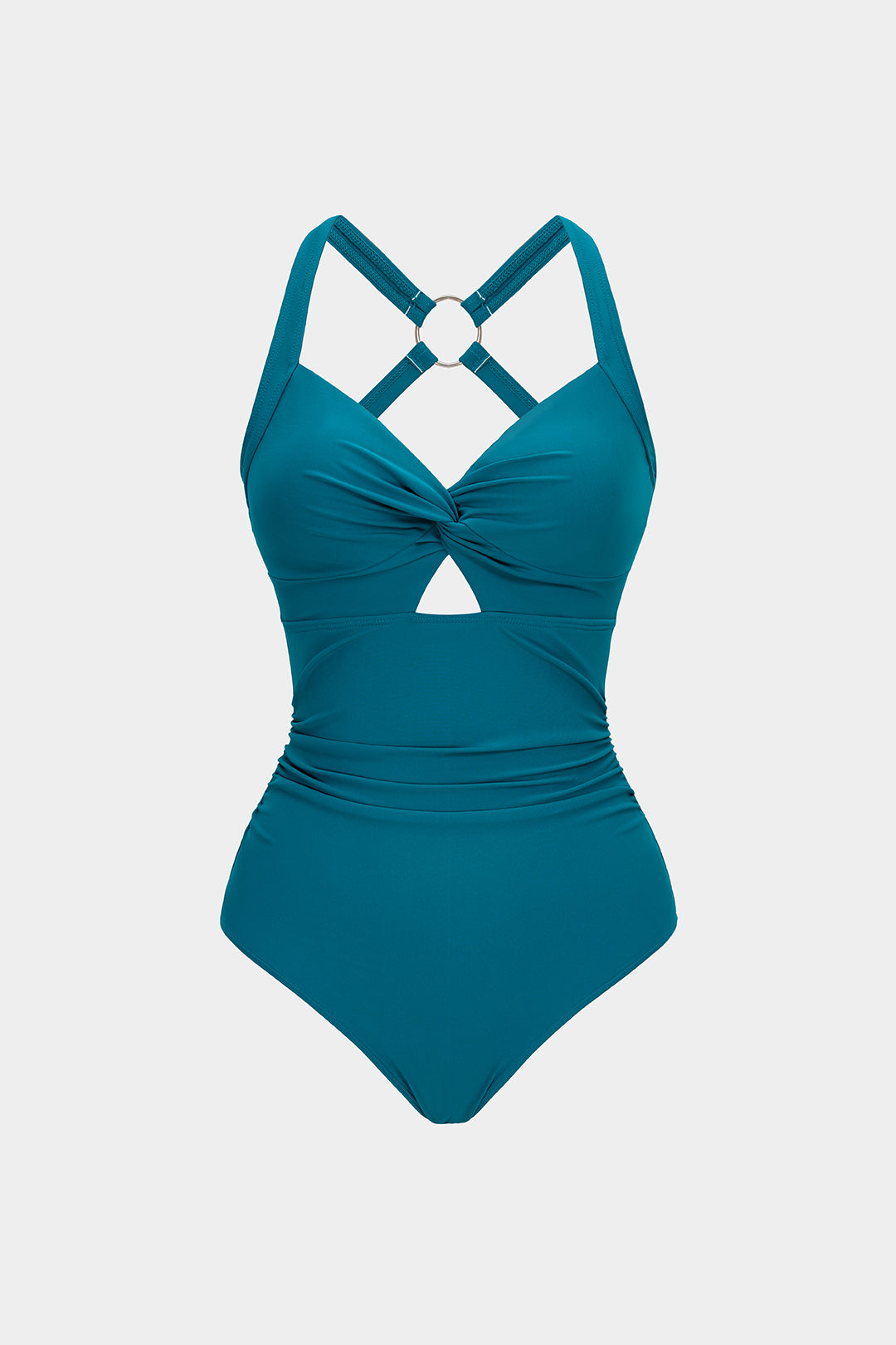 Metallic Cut Out One-Piece Swimsuit
